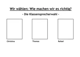 Vorschau - Arbeitsblätter - Klassensprecherwahl - Deckblatt