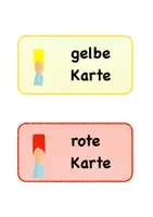 Vorschau - Präsentationen/Tafelbilder - Lautstärke/Verhaltensampel: Gelbe Karte Rote Karte - Deckblatt
