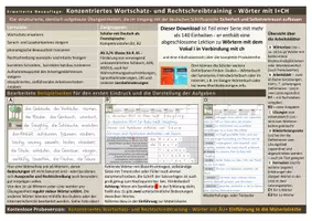 Vorschau - Arbeitsblätter - Konzentriertes Wortschatz- und Rechtschreibtraining - Wörter mit i und ch - Seite 1