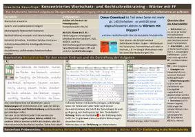 Vorschau - Arbeitsblätter - Konzentriertes Wortschatz- und Rechtschreibtraining - Wörter mit Doppel-f - Seite 1