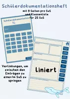 Vorschau - Anderer Materialtyp - Schülerdokumentationsheft für 25 SuS liniert - Deckblatt