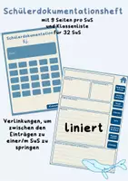 Vorschau - Anderer Materialtyp - Schülerbeobachtungen für 32 SuS liniert - Deckblatt