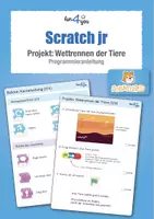Vorschau - Arbeitsblätter - Scratch jr - Projekt: Wettrennen der Tiere - Deckblatt