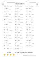 Vorschau - Arbeitsblätter - 10-Minuten-Rechnen - 100 Aufgaben - Multiplikation und Division - dreifach differenziert - Seite 1