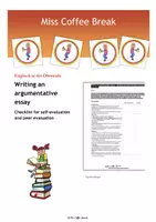 Vorschau - Arbeitsblätter - Writing an argumentative essay (Checklist/Feedback) - Deckblatt