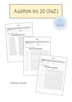 Vorschau - Arbeitsblätter - Addition bis 20 (DaZ) - Deckblatt
