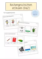 Vorschau - Fördermaterial/Inklusion - Rechengeschichten erfinden (DaZ) - Deckblatt