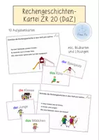 Vorschau - Fördermaterial/Inklusion - Rechengeschichten-Kartei ZR20 (DaZ) - Deckblatt
