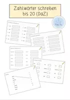 Vorschau - Arbeitsblätter - Zahlwörter schreiben bis 20 (DaZ) - Deckblatt