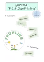 Vorschau - Stationenlernen - Frühblüher/Frühling - Glücksrad - Deckblatt