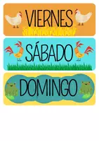 Vista previa - Decoración del aula - Tarjetas o Pegatinas de los días de la semana - página 2