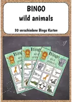 Vorschau - Spiele - Bingo Wild animals - Deckblatt