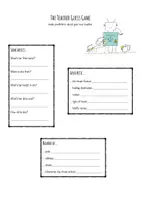 Vorschau - Arbeitsblätter - The Teacher Guess Game - Kennenlernen der neuen Lehrkraft - Deckblatt