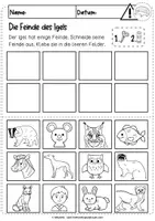 Vorschau - Unterrichtsreihen - Feinde & Gefahren des Igels | Arbeitsblätter | ab Klasse 1 - Seite 1