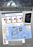 Vorschau - Arbeitsblätter - Die Stromstärken und Spannungen in einer Parallelschaltung - Virtuelle Messungen am Tablet - Deckblatt