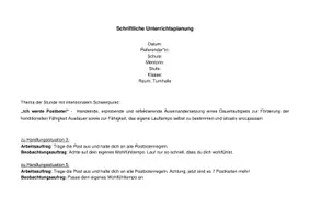 Vorschau - Stundenentwürfe - Unterrichtsentwurf Ausdauer Grundschule (Postbotenspiel) - Seite 1