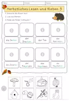 Vorschau - Arbeitsblätter - Lesen und Kleben Herbst Klasse 1/2 - Seite 3