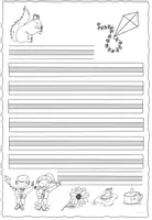 Vorschau - Mal- und Bastelvorlagen - Schmuckrahmen Herbst Klasse 1-4 - Seite 3