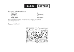 Vista previa - Manualidades / Dibujos para colorear - Mural XL Día de la Paz - página 1
