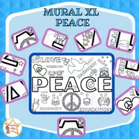 Vista previa - Manualidades / Dibujos para colorear - Mural XL Peace (inglés) - Portada