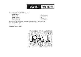Vista previa - Manualidades / Dibujos para colorear - Mural XL Pau (catalán) - página 1