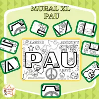 Vista previa - Manualidades / Dibujos para colorear - Mural XL Pau (catalán) - Portada