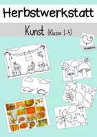 Vorschau - Arbeitsblätter - Herbstwerkstatt Kunst - Herbstfarben - Nass-in-Nass-Technik - Deckblatt