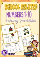 Vista previa - Hojas de trabajo - Numbers 1-10 Tracing Practice -Back to School - - Portada