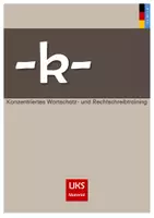 Vorschau - Arbeitsblätter - Konzentriertes Wortschatz- und Rechtschreibtraining - Wörter mit k zwischen zwei Vokalen - Deckblatt