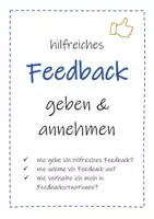 Vorschau - Arbeitsblätter - Hilfreiches Feedback geben und annehmen - Deckblatt
