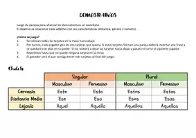 Vista previa - Juegos / Gamificación - Juego de parejas Demostrativos Castellano - Portada