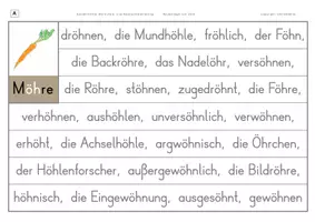 Vorschau - Arbeitsblätter - Konzentriertes Wortschatz- und Rechtschreibtraining - Wörter mit dem Umlaut ö vor dem Dehnungs-h - Seite 2