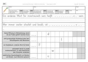 Vorschau - Arbeitsblätter - Konzentriertes Wortschatz- und Rechtschreibtraining - Wörter mit dem Umlaut ö vor dem Dehnungs-h - Seite 3