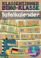 Vorschau - Poster - Kalender für die Tafel - Dinoklasse - Deckblatt