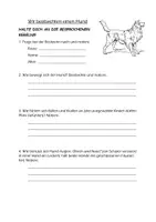 Vorschau - Arbeitsblätter - Wir beobachten einen Hund - Deckblatt