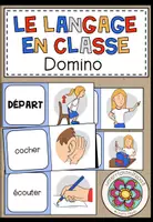 Vorschau - Spiele - LE LANGAGE EN CLASSE (Begriffe im Unterricht) - Domino (Französisch) - Deckblatt