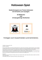 Vorschau - Arbeitsblätter - Halloween Paket: Lernrätsel und Kartenspiele - deutsch und englisch - Seite 2