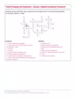 Vorschau - Spiele - Food Packaging and Containers - German / English Vocabulary Crossword - Seite 2