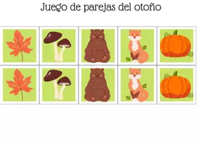 Vista previa - Juegos / Gamificación - Juego de las parejas con imágenes del otoño - página 1