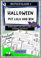 Vorschau - Unterrichtsreihen - Halloween mit Lulu und Ben - Halloween-Mitmachheft Klasse 2 - Grundschule Halloween - Deckblatt