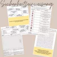 Vorschau - Arbeitsblätter - Sicherheitsbelehrung für Chemie-Unterricht (bearbeitbar) - Deckblatt