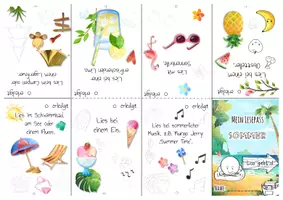 Vorschau - Mal- und Bastelvorlagen - Buddybook: Mein Lesepass "Sommer" - Seite 1
