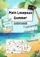 Vorschau - Mal- und Bastelvorlagen - Buddybook: Mein Lesepass "Sommer" - Deckblatt