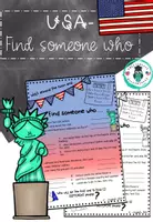 Vorschau - Arbeitsblätter - USA: Find someone who (Einstieg / Warm Up / Energizer) - Deckblatt