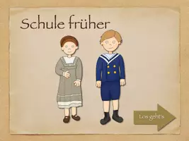 Vorschau - Spiele - Interaktive pdf - Schule früher - Kennst du die Materialien - Seite 1