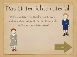 Vorschau - Spiele - Interaktive pdf - Schule früher - Kennst du die Materialien - Seite 2