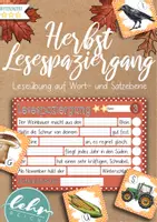 Vorschau - Arbeitsblätter - Lesespaziergang Herbst - Deckblatt