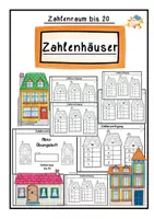 Vorschau - Arbeitsblätter - Zahlenhäuser- Zahlenraum bis 20 - Deckblatt