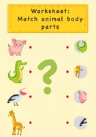 Vista previa - Unidades / Secuencias / Situaciones de Aprendizaje - Worksheet: match animal body parts / Hoja de trabajo: emparejar partes del cuerpo de los animales - Portada