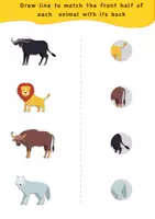 Vista previa - Unidades / Secuencias / Situaciones de Aprendizaje - Worksheet: match animal body parts / Hoja de trabajo: emparejar partes del cuerpo de los animales - página 2